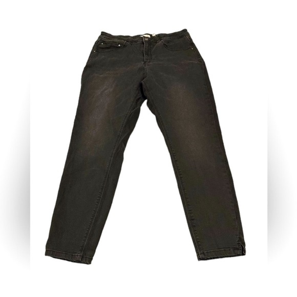 A Loves A Women’s Ankle Cropped Black Jeans Dark Wash Trendy Size 32 - Picture 1 of 4
